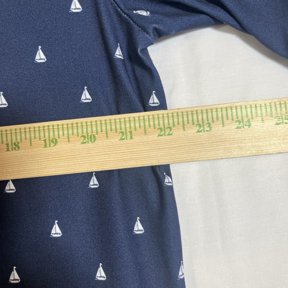 Anderson Ord Men Size L Performance Short Sleeve Golf Polo Shirt boat print - Picture 6 of 8